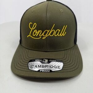 Longball Trucker‎ Hat Mens Olive Green Script Snapback Cambridge OSFA